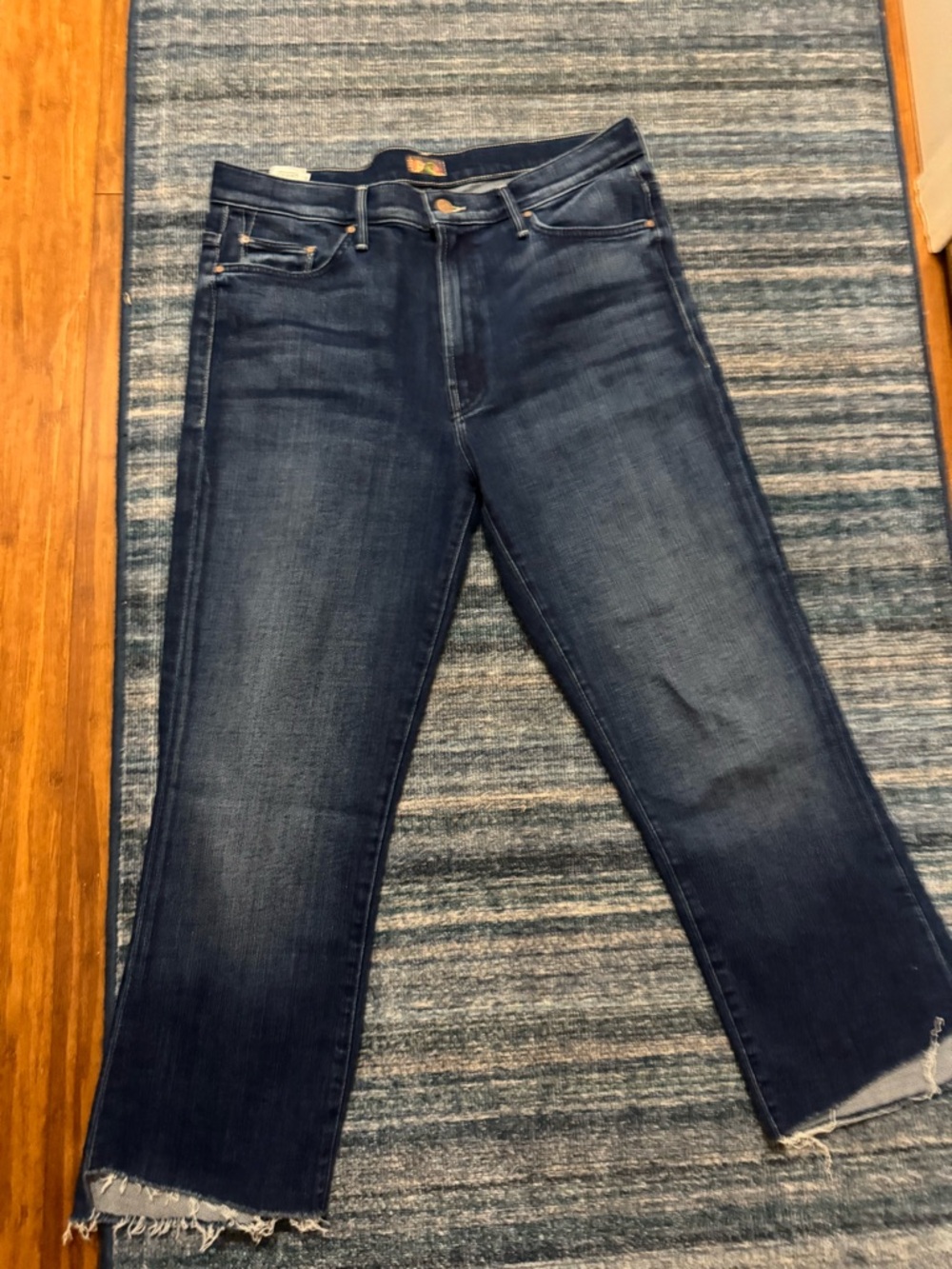 MOTHER Dark Indigo Jeans - Copper Hardware INSIDER Crop !!!! Exc cond